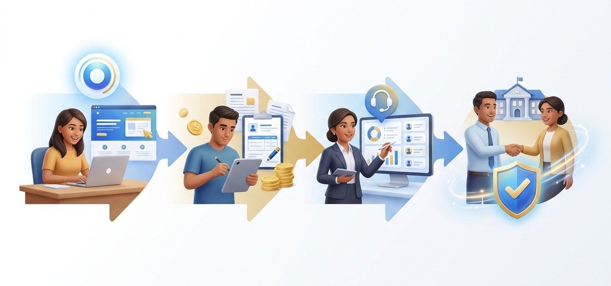 Mulai menggunakan EduNexia melalui empat tahap yang jelas.